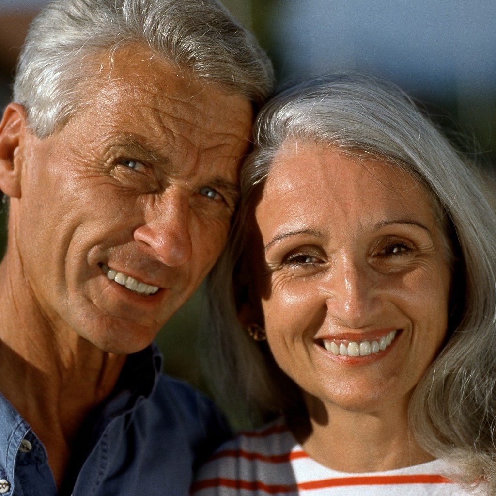 senior couple smiling