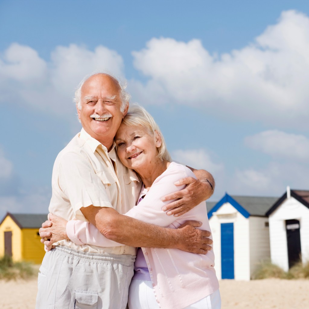 couple embacing on beach